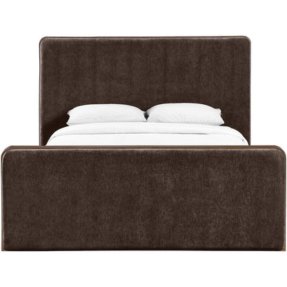 Dalton Brown Fabric Upholstered Full Bed (3 Boxes)