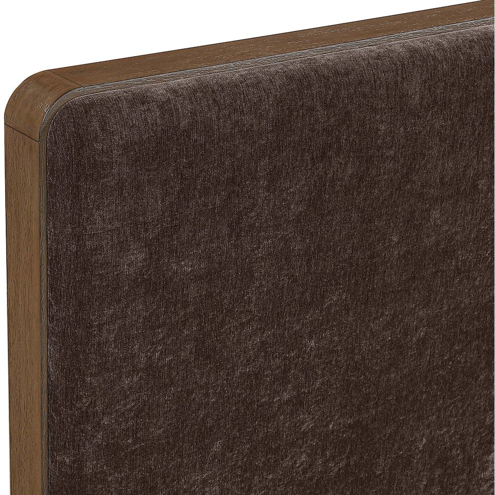 Dalton Brown Fabric Upholstered Full Bed (3 Boxes)