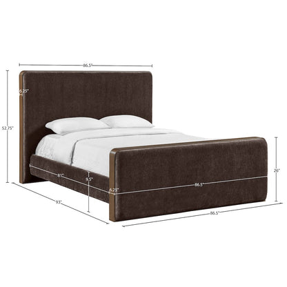 Dalton Brown Fabric Upholstered King Bed