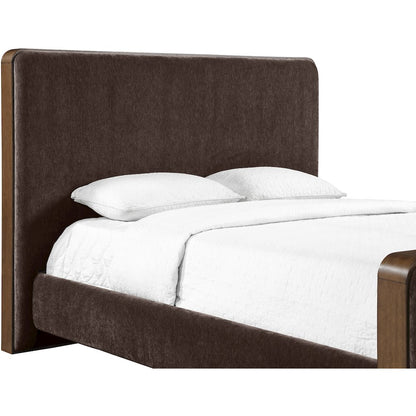 Dalton Brown Fabric Upholstered King Bed