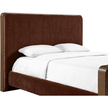 Dalton Burgundy Fabric Upholstered Full Bed (3 Boxes)