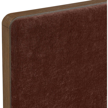 Dalton Burgundy Fabric Upholstered Full Bed (3 Boxes)