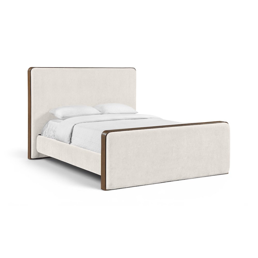 Dalton Cream Fabric Upholstered Full Bed (3 Boxes)