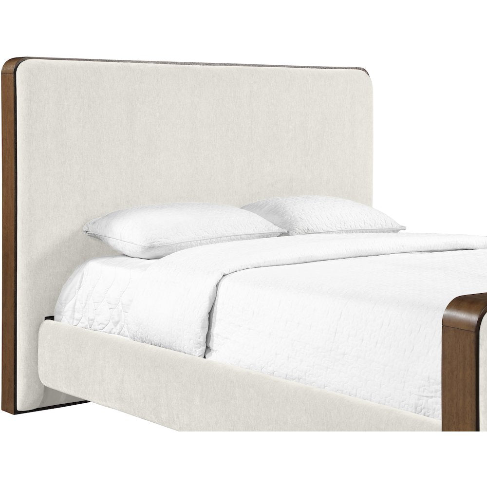 Dalton Cream Fabric Upholstered Full Bed (3 Boxes)