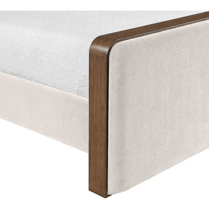Dalton Cream Fabric Upholstered Full Bed (3 Boxes)