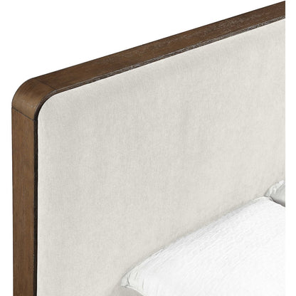 Dalton Cream Fabric Upholstered Full Bed (3 Boxes)