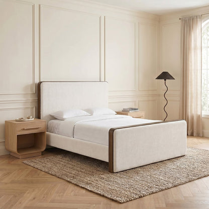 Dalton Cream Fabric Upholstered King Bed