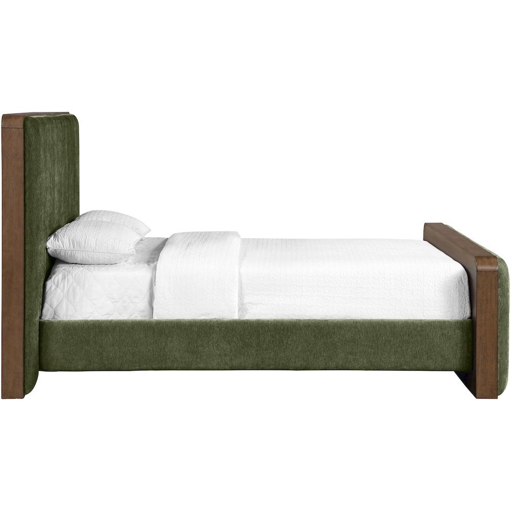 Dalton Green Fabric Upholstered Full Bed (3 Boxes)