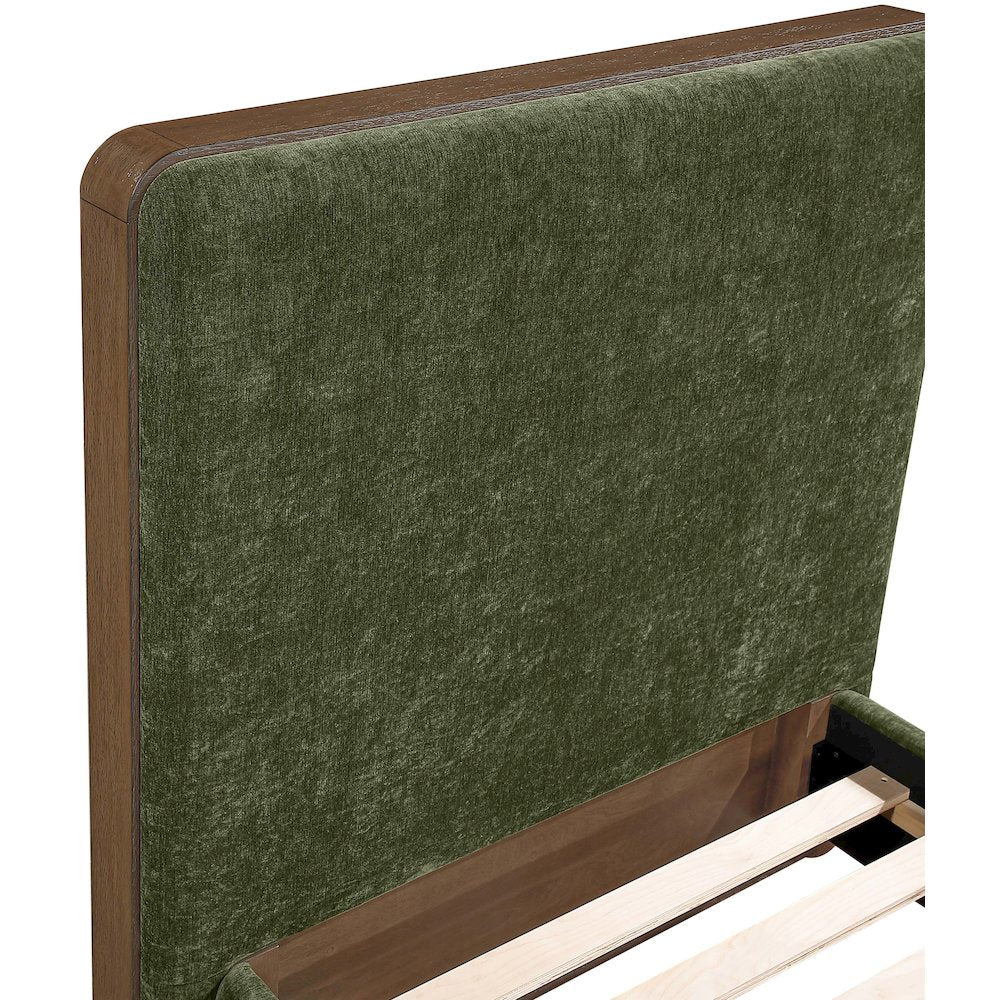 Dalton Green Fabric Upholstered Twin Bed (3 Boxes)