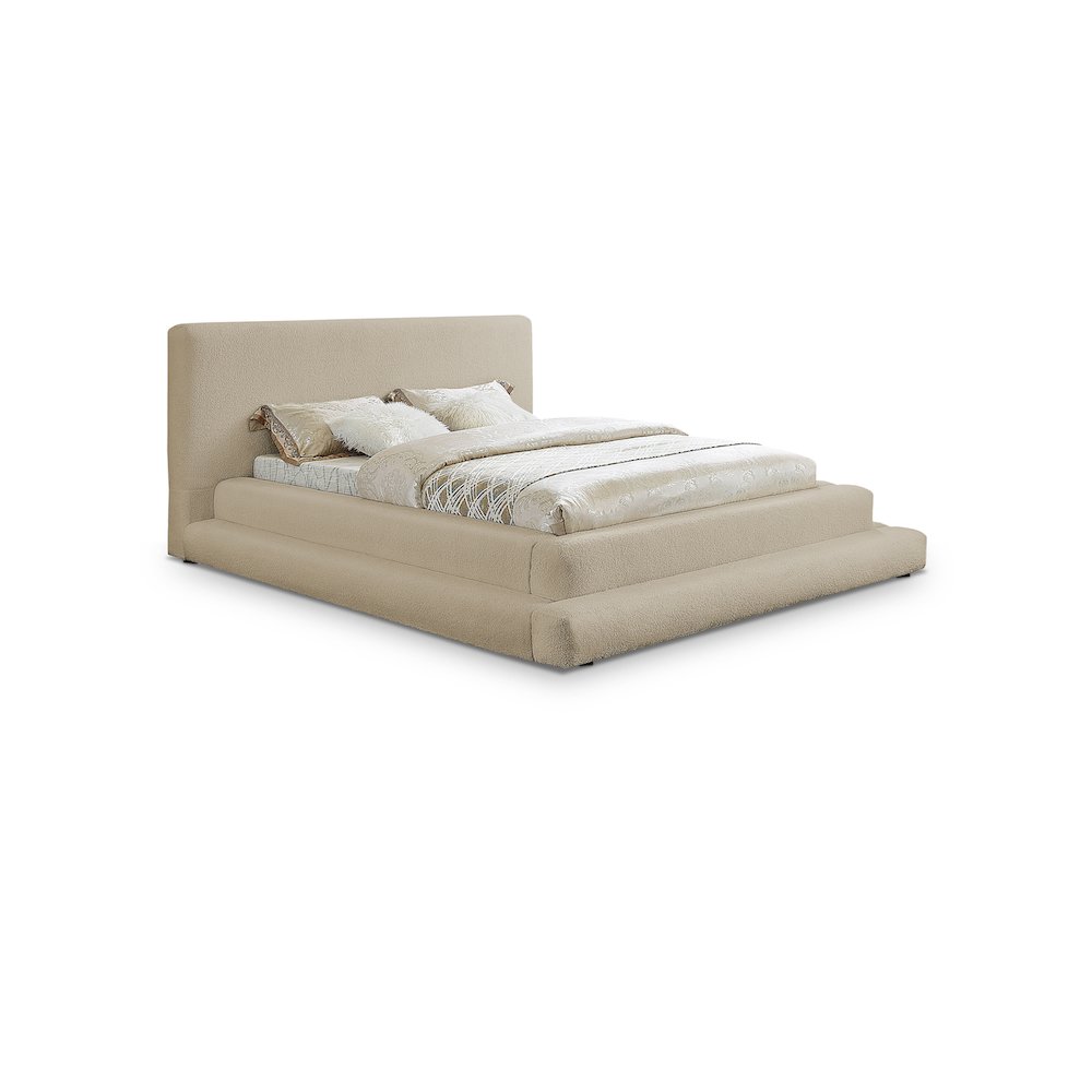 Dane Beige Teddy Fabric Full Bed