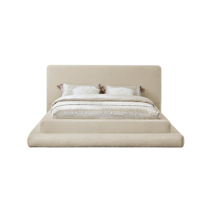 Dane Beige Teddy Fabric Full Bed