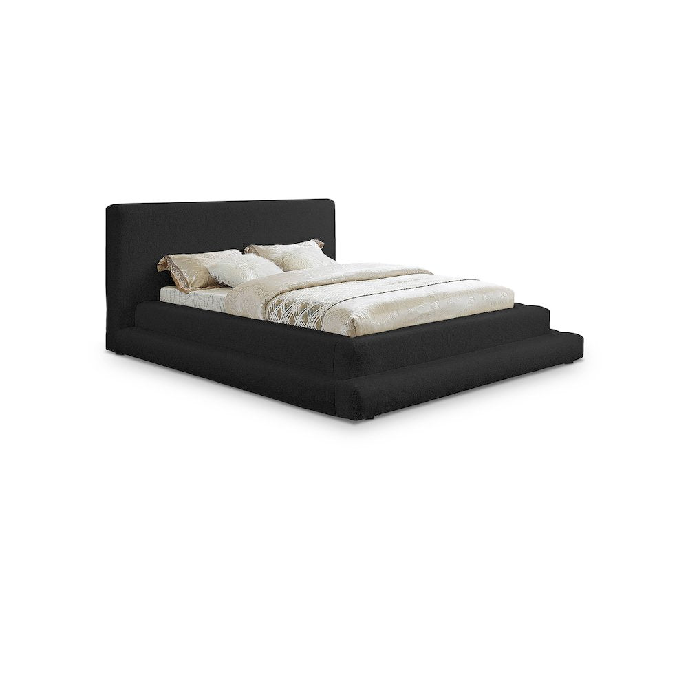 Dane Black Teddy Fabric Full Bed