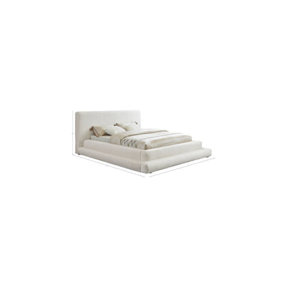 Dane Cream Teddy Fabric Full Bed