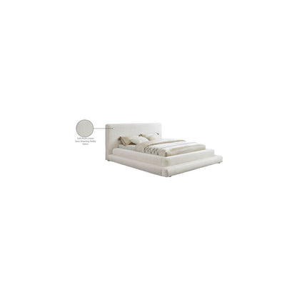 Dane Cream Teddy Fabric King Bed