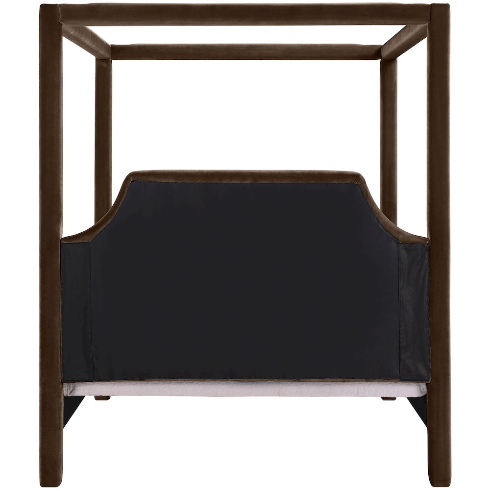 Dawson Brown Velvet Upholstered King Bed