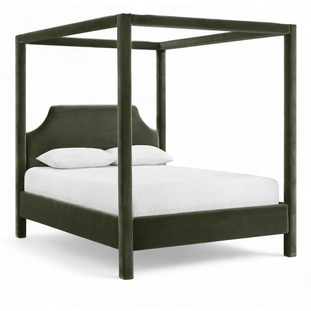 Dawson Green Velvet Upholstered King Bed
