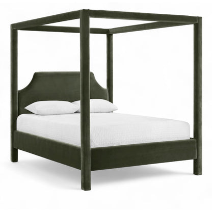 Dawson Green Velvet Upholstered King Bed