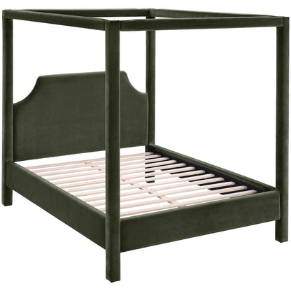 Dawson Green Velvet Upholstered King Bed