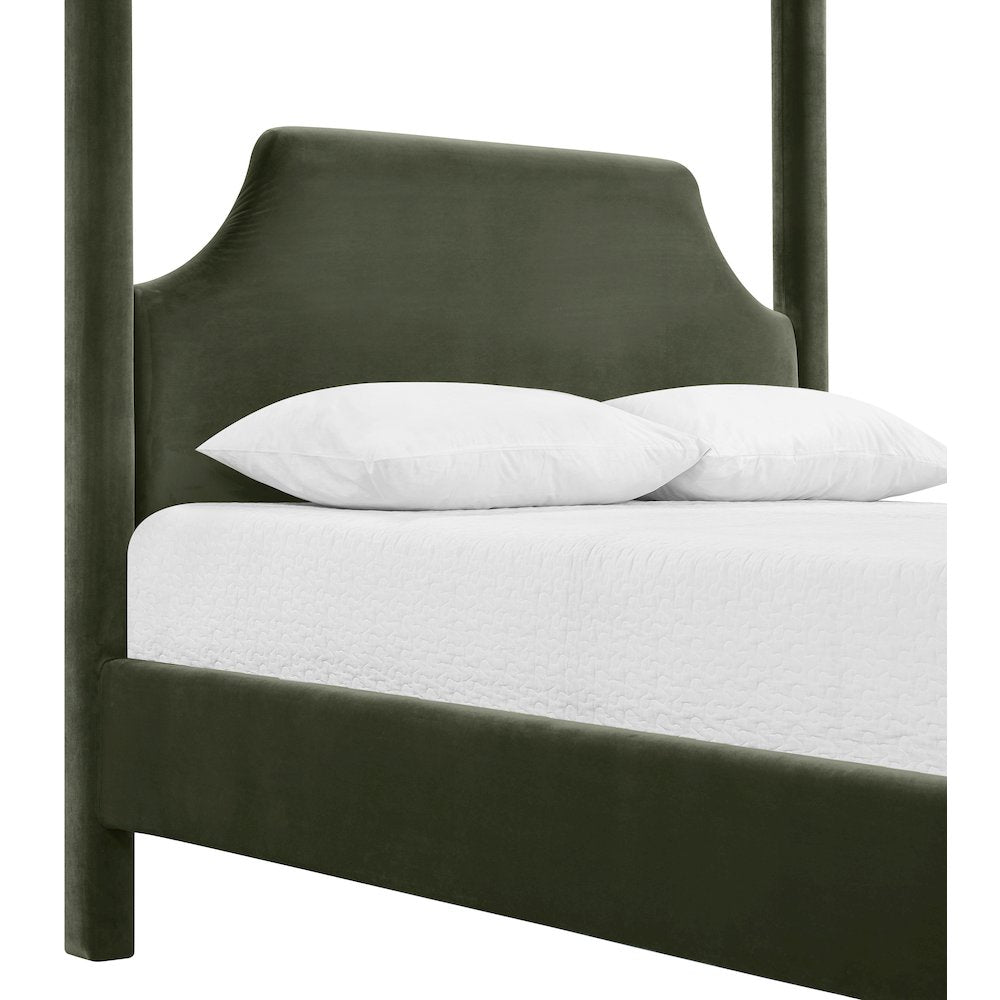 Dawson Green Velvet Upholstered King Bed