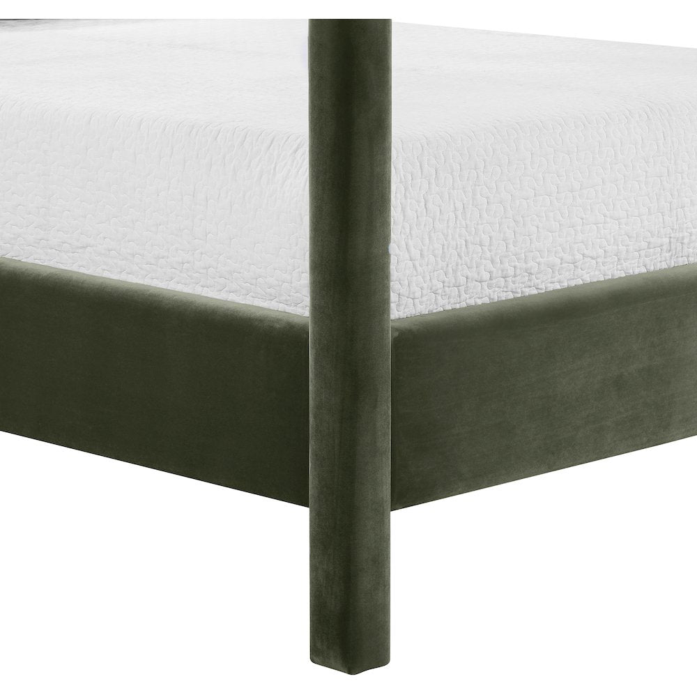 Dawson Green Velvet Upholstered King Bed