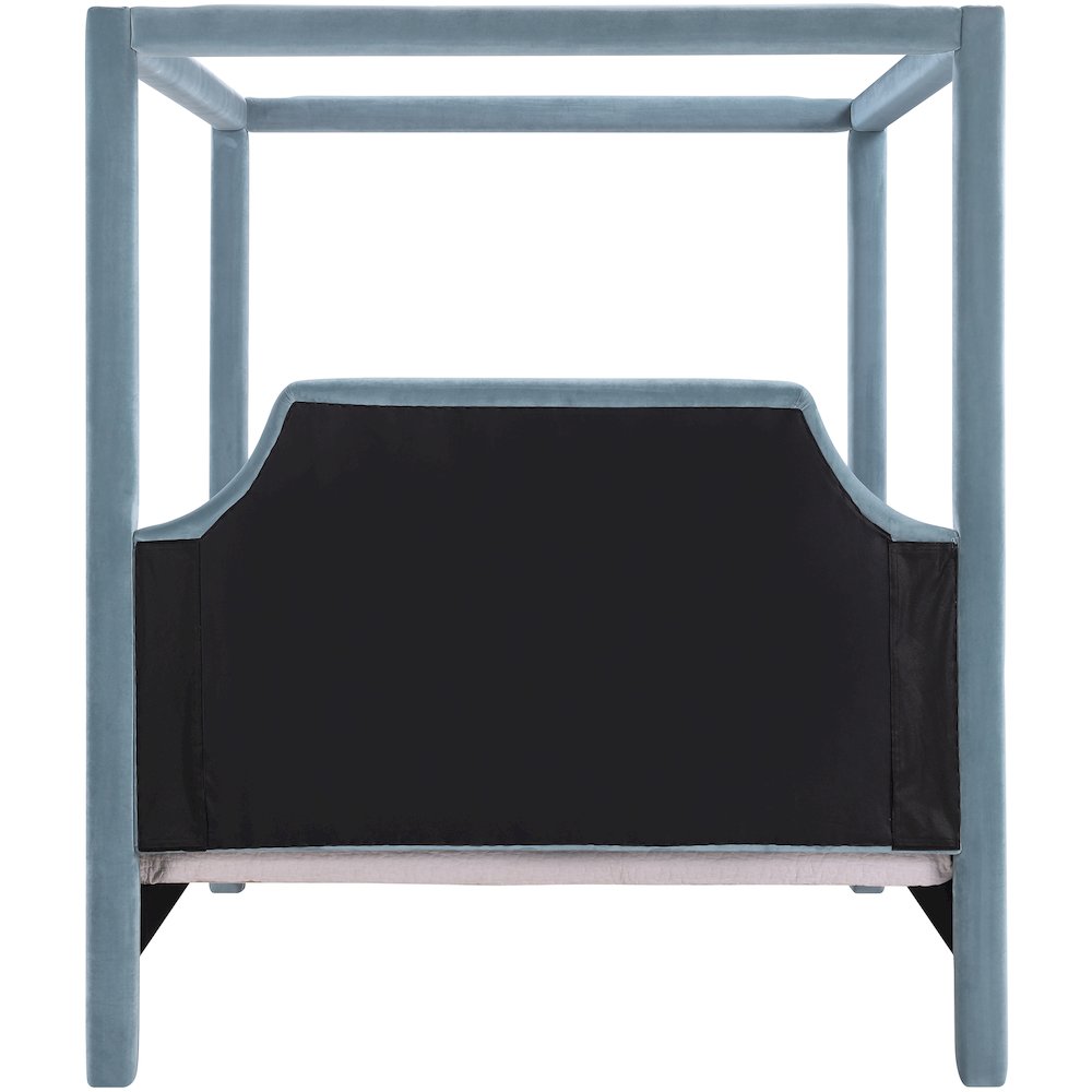 Dawson Light Blue Velvet Upholstered Full Bed
