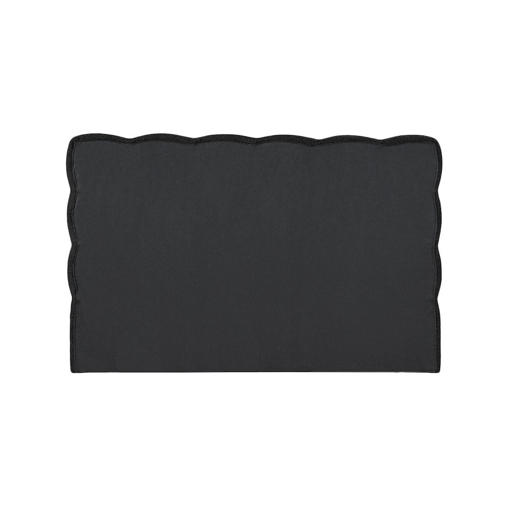 Deco Black Boucle Fabric Queen Bed