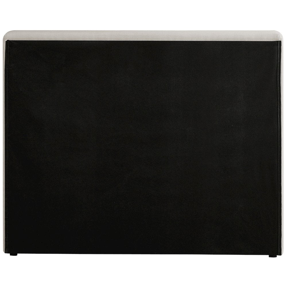 Devin Beige Linen Textured Fabric Twin Bed