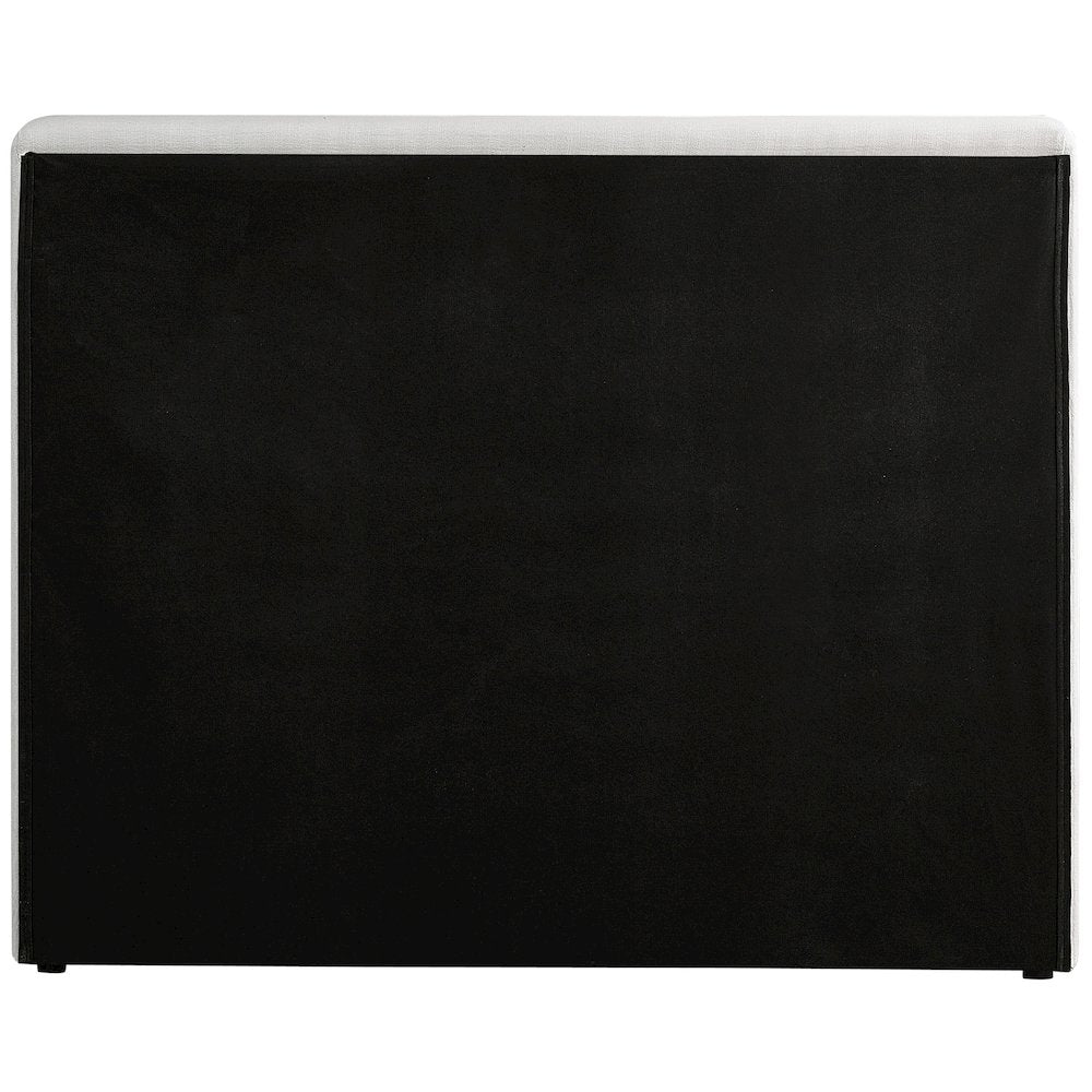 Devin Cream Linen Textured Fabric Twin Bed
