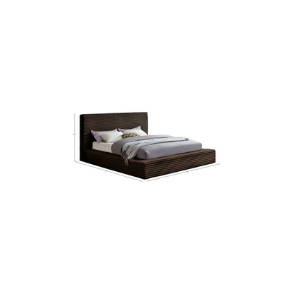 Dexter Brown Corduroy Fabric Full Bed