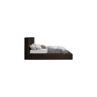 Dexter Brown Corduroy Fabric Queen Bed