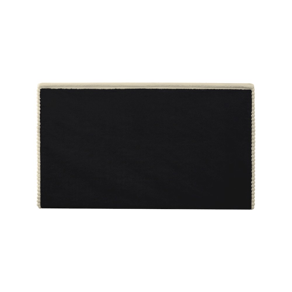 Dexter Cream Corduroy Fabric Full Bed