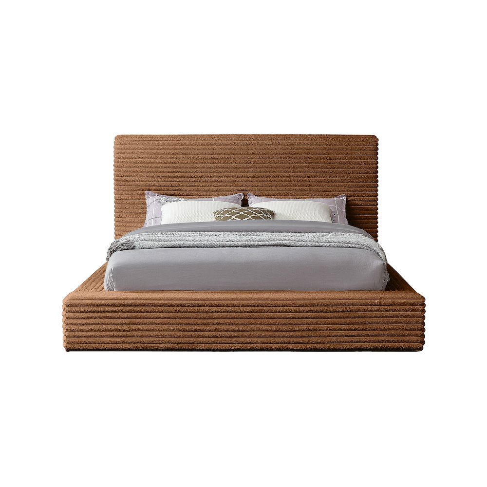 Dexter Saddle Corduroy Fabric King Bed