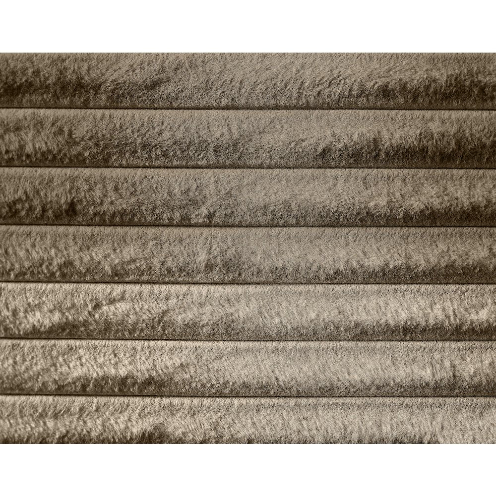 Dexter Taupe Corduroy Fabric Twin Bed