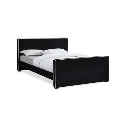 Dillard Black Velvet Full Bed
