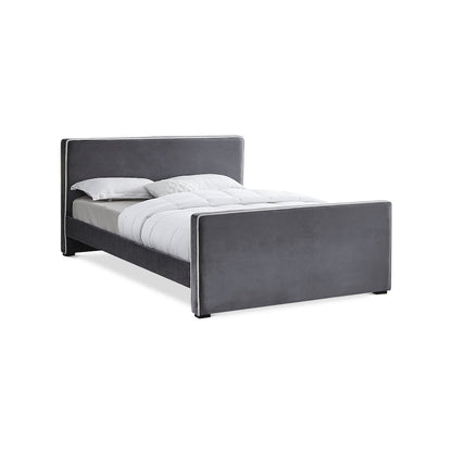 Dillard Grey Velvet Full Bed