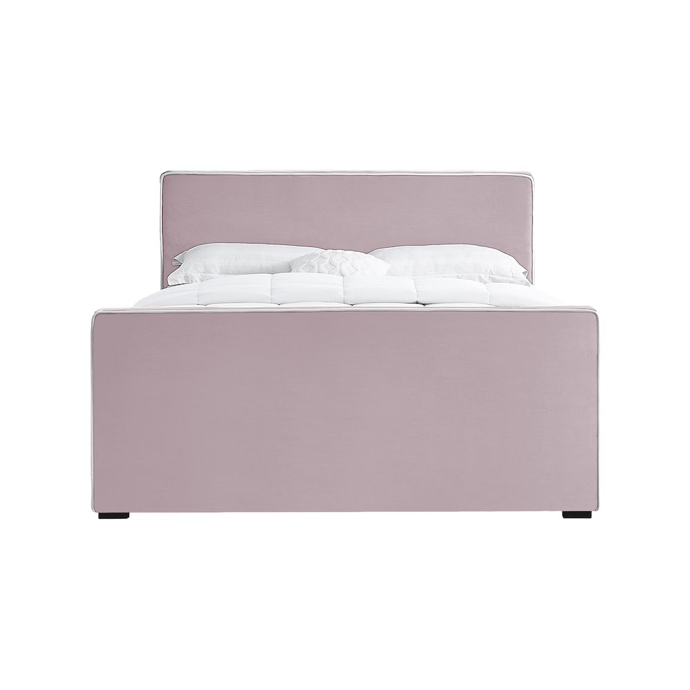 Dillard Pink Velvet Full Bed