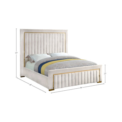 Dolce Cream Velvet King Bed
