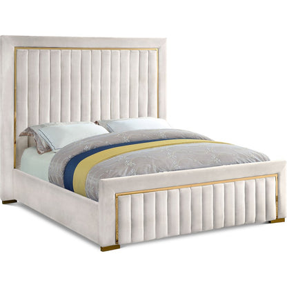 Dolce Cream Velvet King Bed