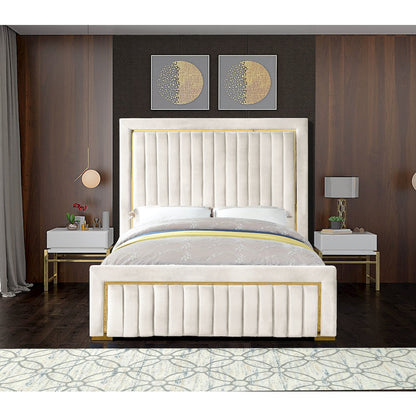 Dolce Cream Velvet King Bed