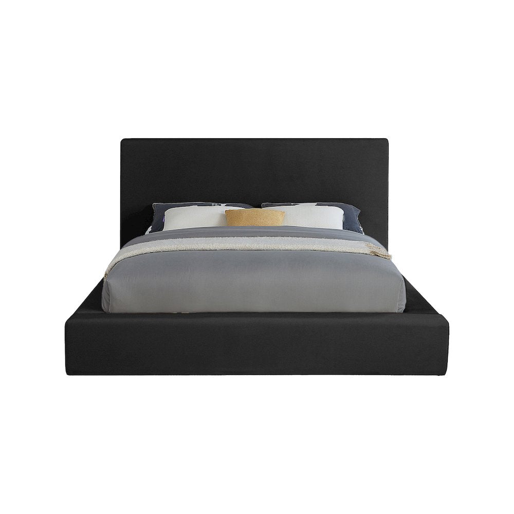 Dorian Black Velvet Full Bed