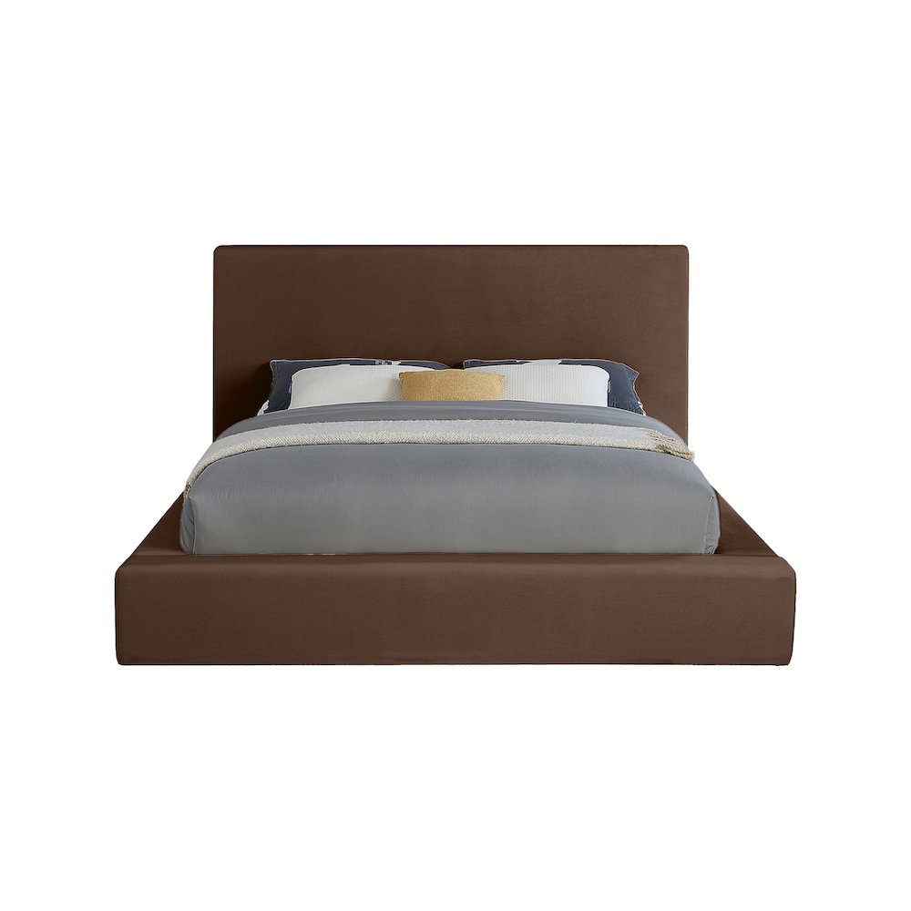 Dorian Brown Velvet Full Bed