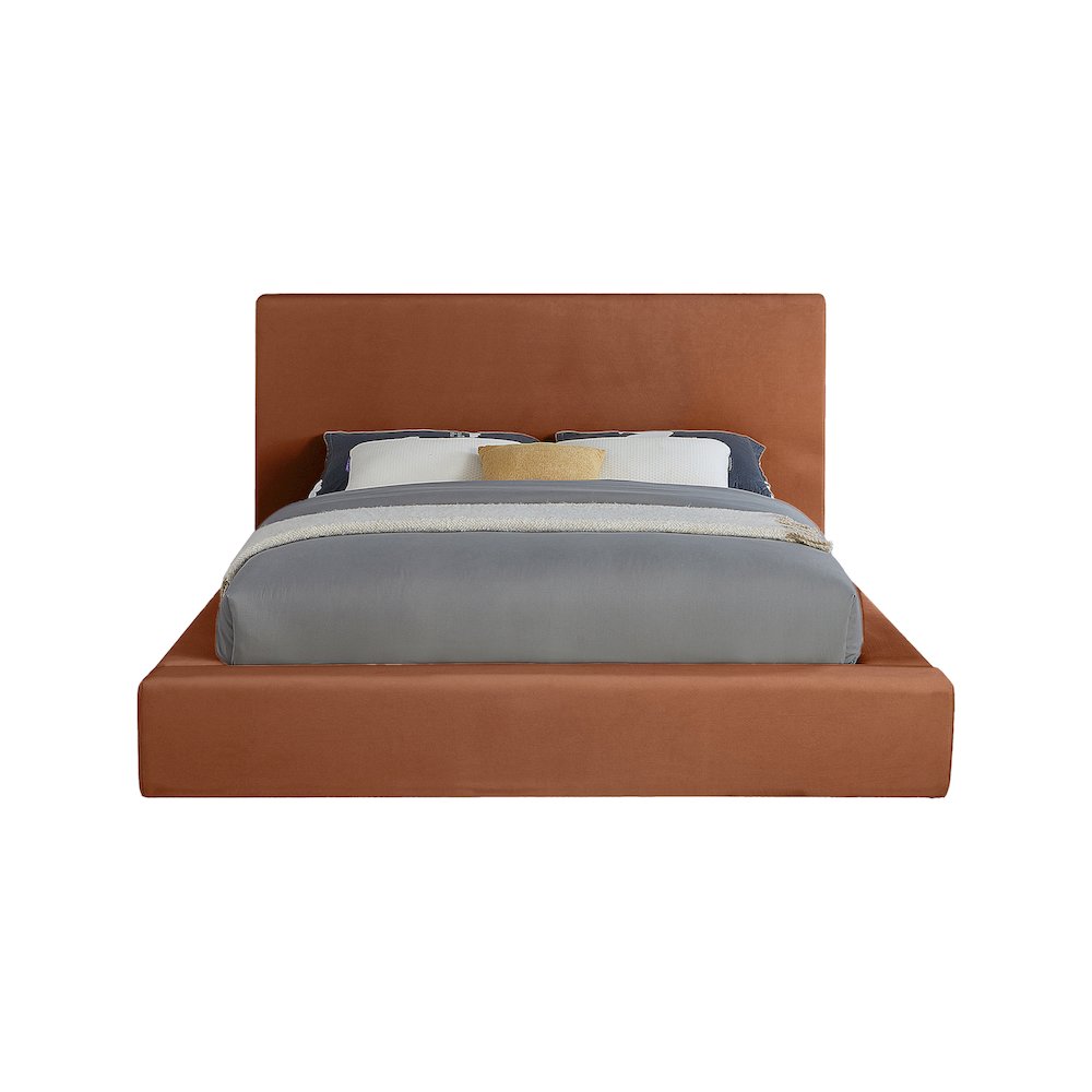 Dorian Cognac Velvet Full Bed