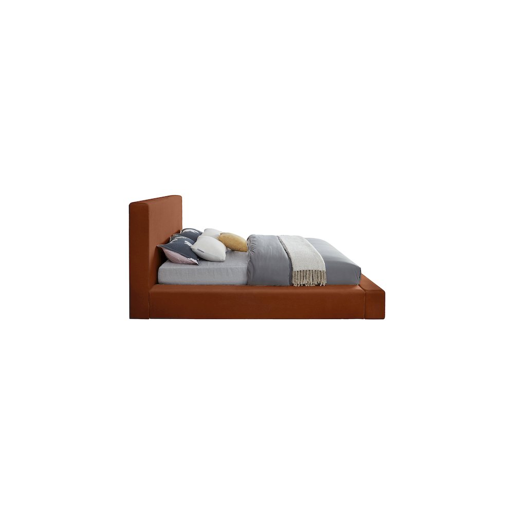 Dorian Cognac Velvet King Bed
