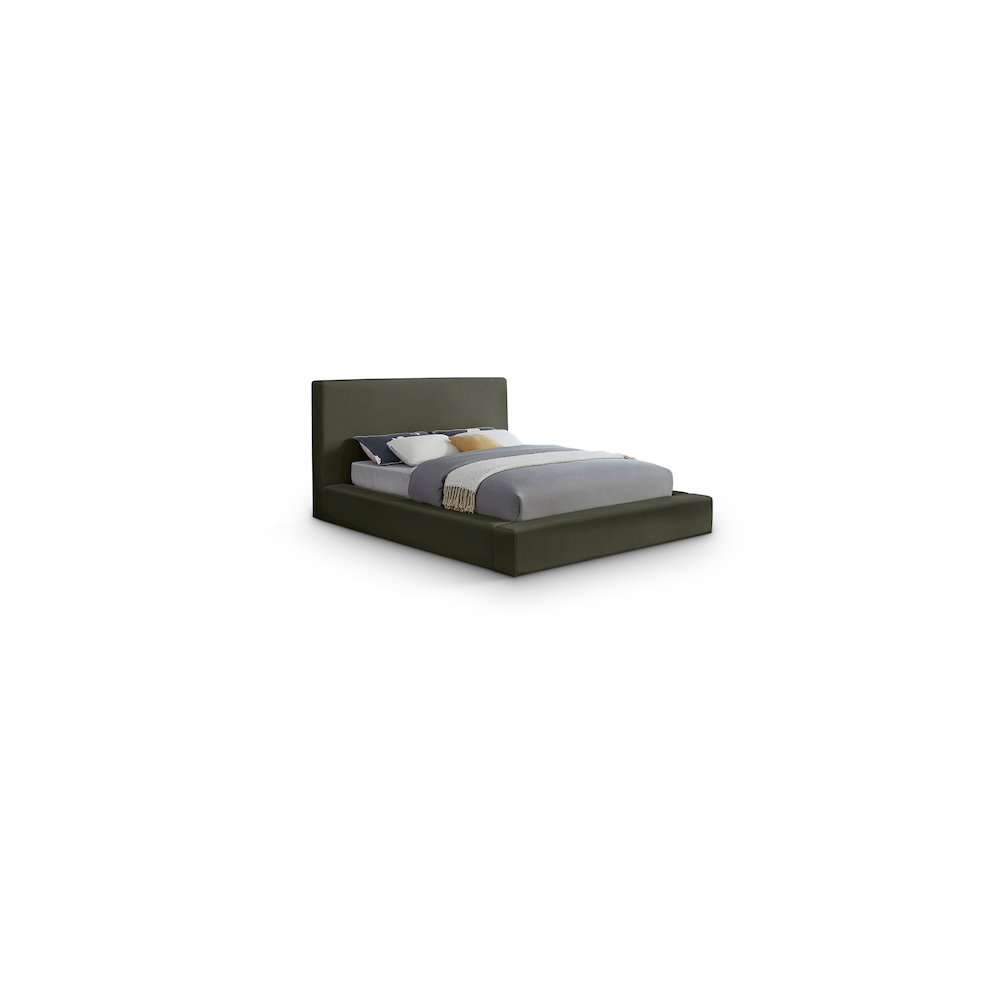 Dorian Green Velvet King Bed