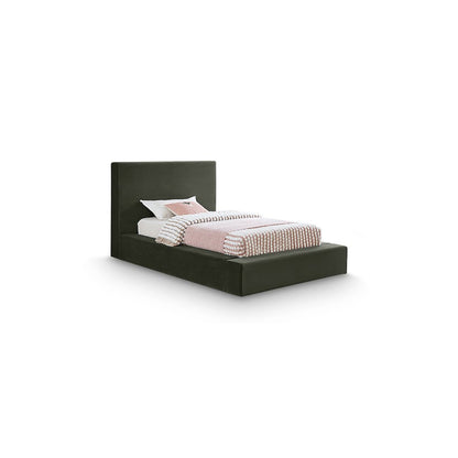 Dorian Green Velvet Twin Bed