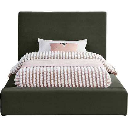 Dorian Green Velvet Twin Bed