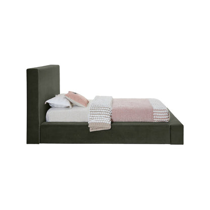 Dorian Green Velvet Twin Bed