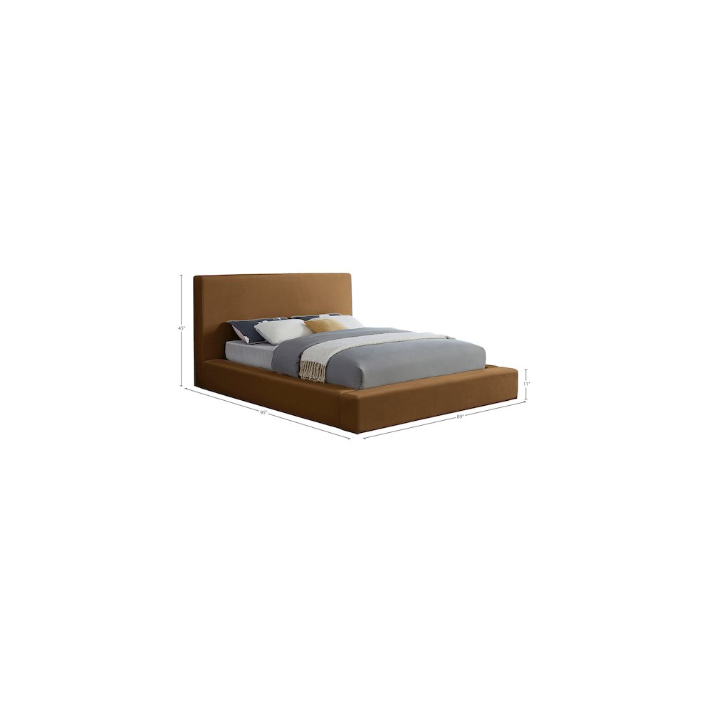 Dorian Saddle Velvet King Bed