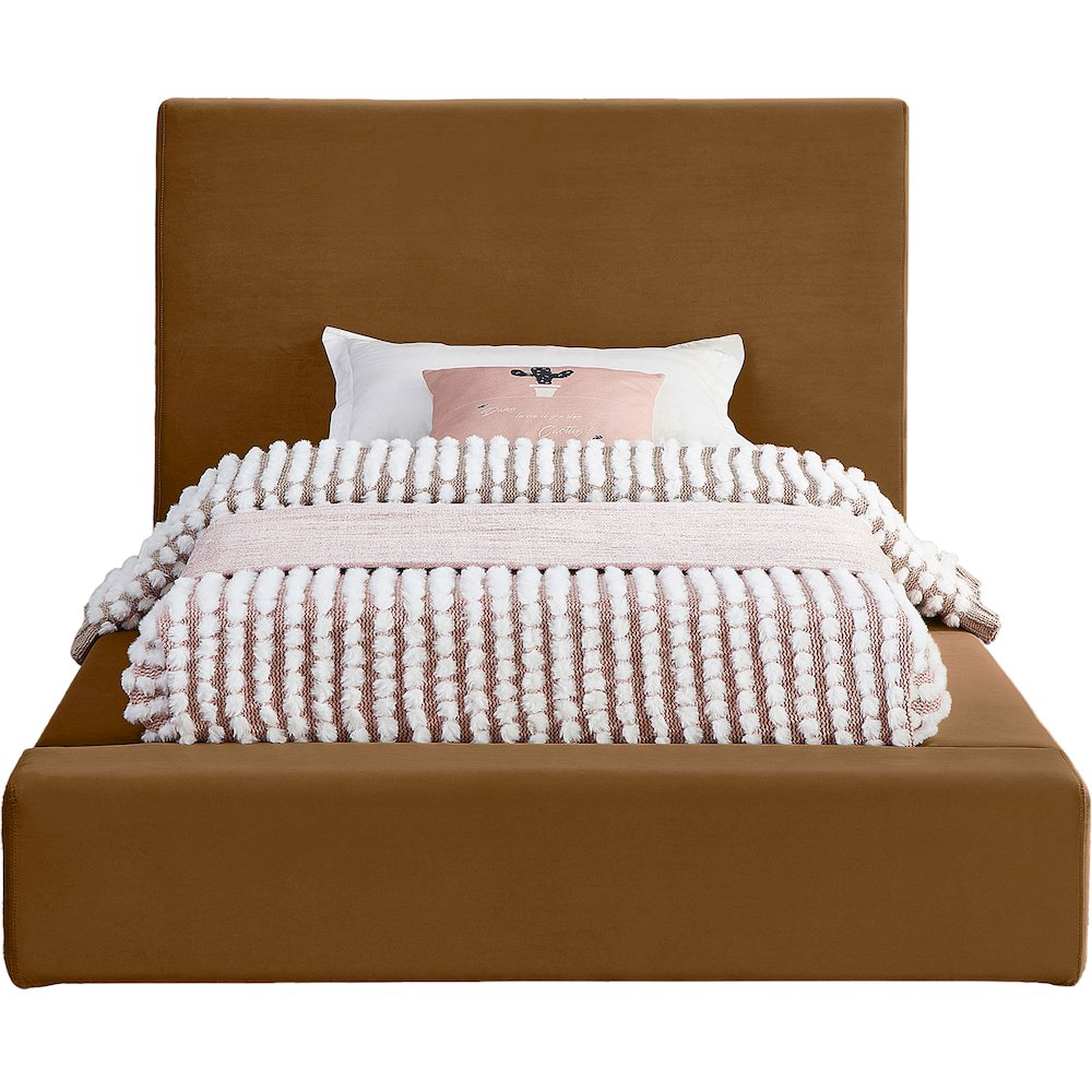 Dorian Saddle Velvet Twin Bed