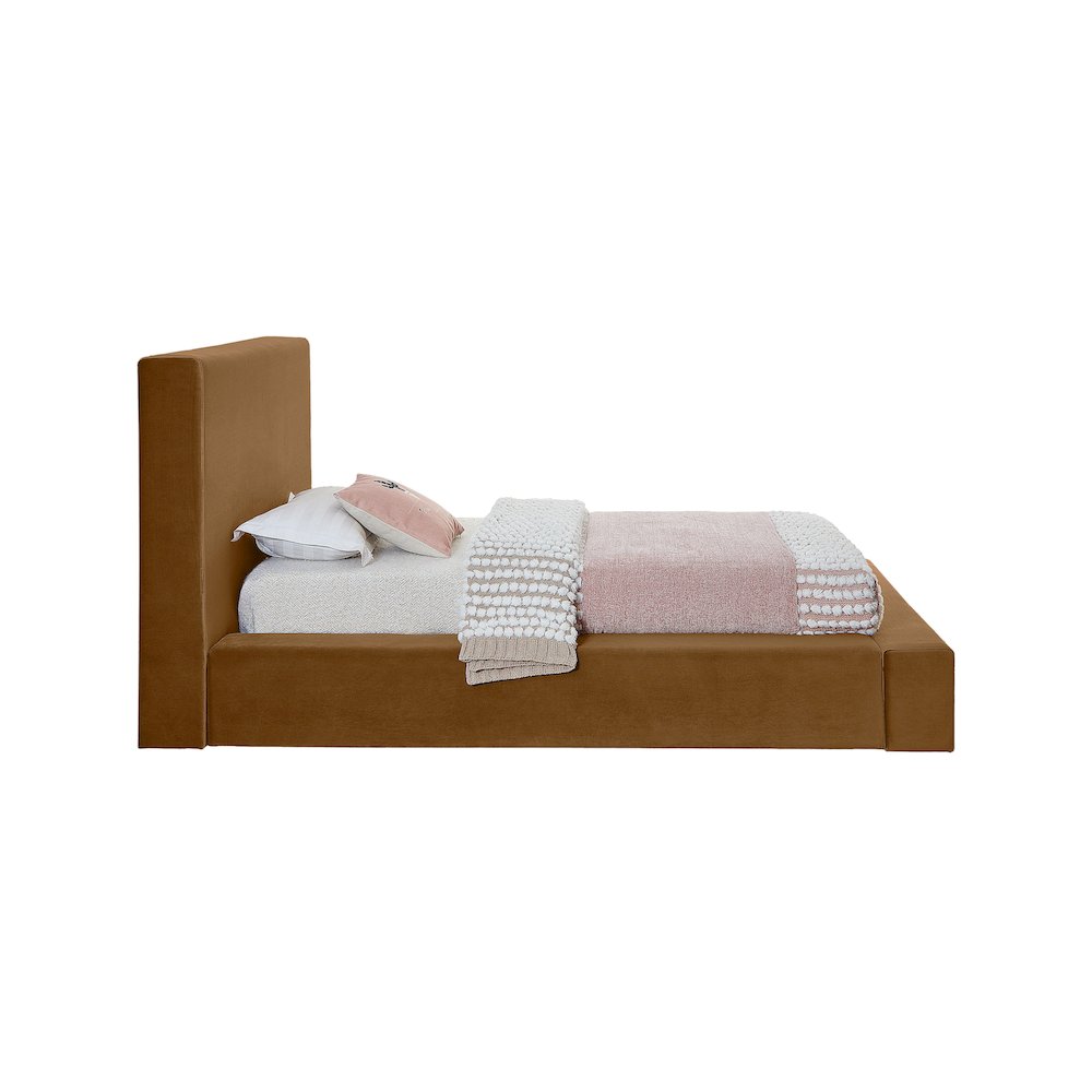 Dorian Saddle Velvet Twin Bed